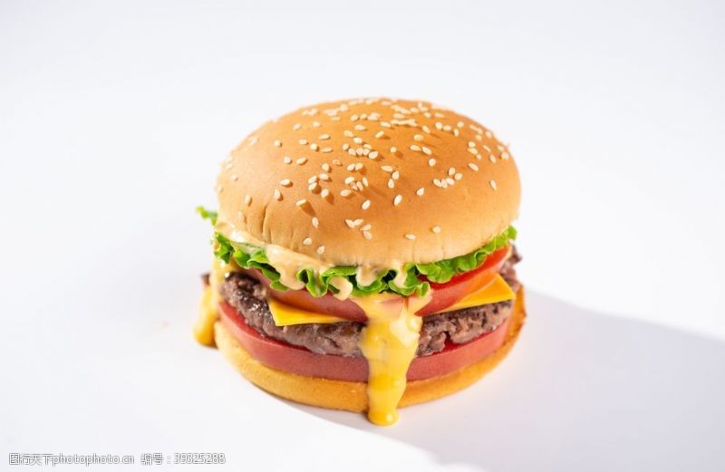 洋葱芝士牛肉汉堡图片
