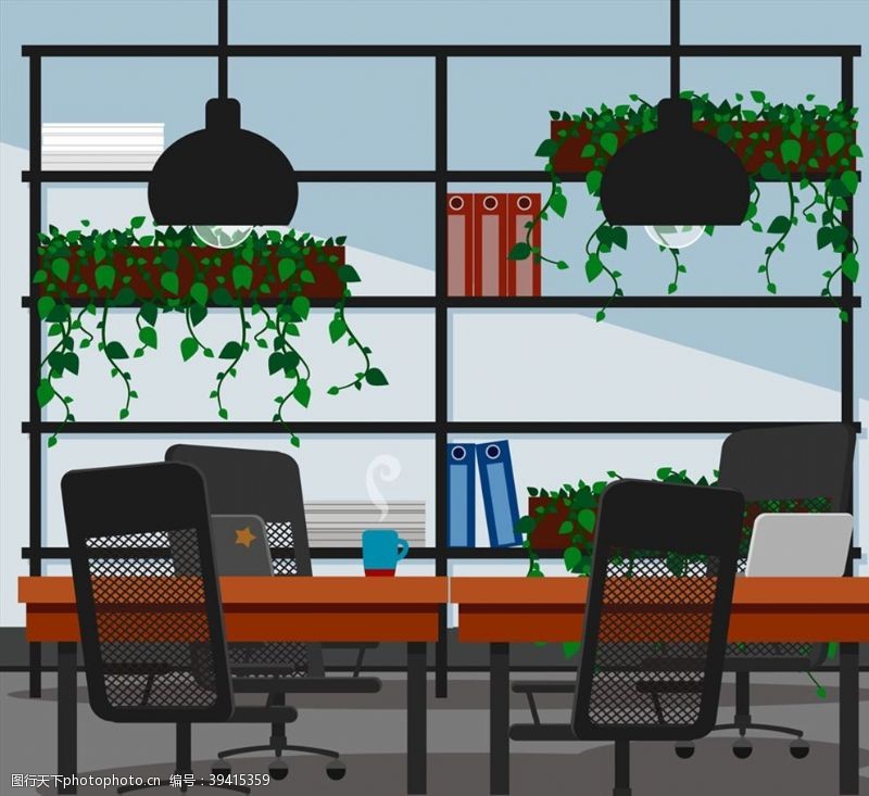 办公桌椅创意公司会议室图片