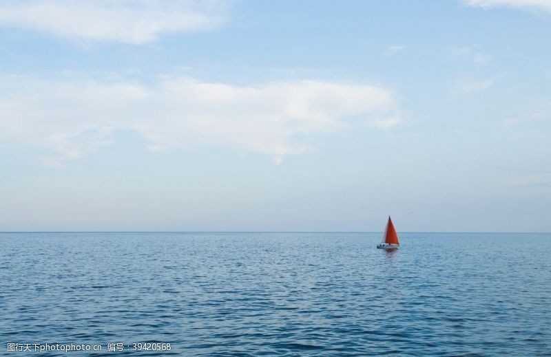 大海帆船大海蔚蓝的大海大气海洋图片