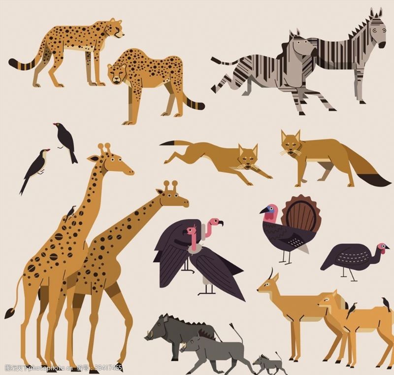 长颈鹿非洲野生动物图片