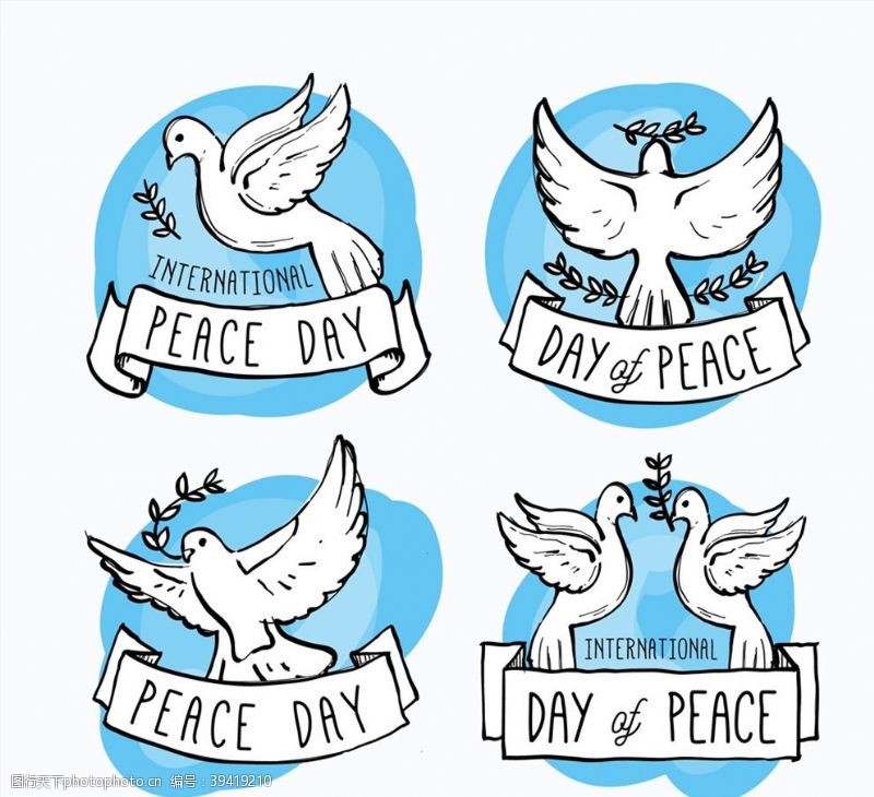 鸽子国际和平日白鸽标签图片