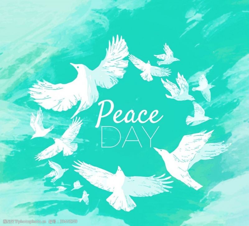 国际和平日白鸽群图片