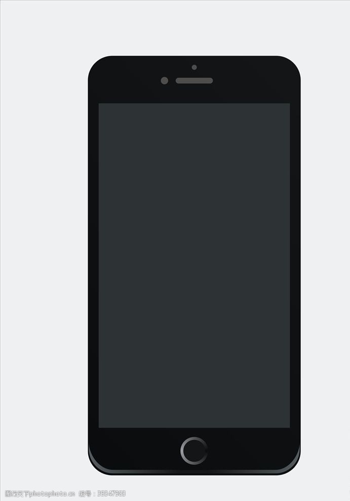苹果矢量素材模板黑色苹果手机矢量元素图片