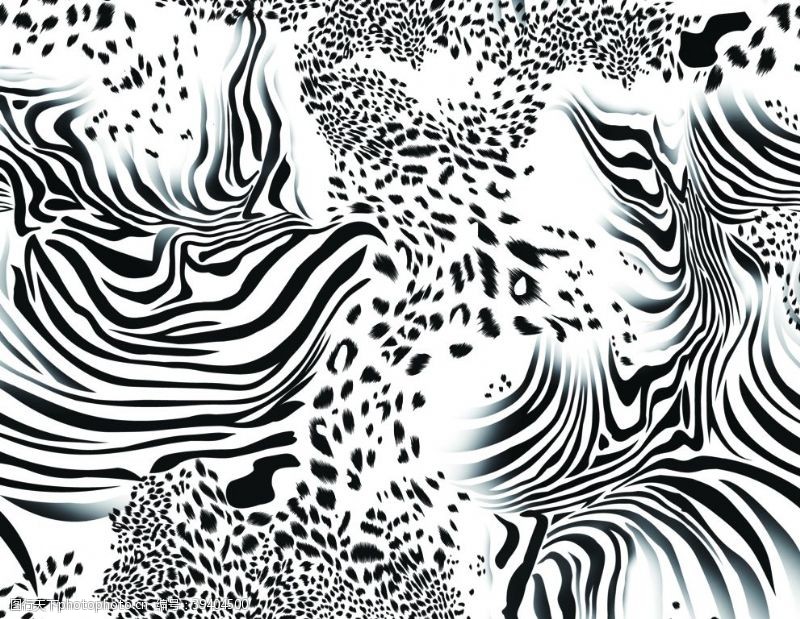 豹点混合动物纹图片