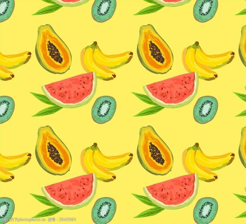 香蕉广告水果无缝背景图片