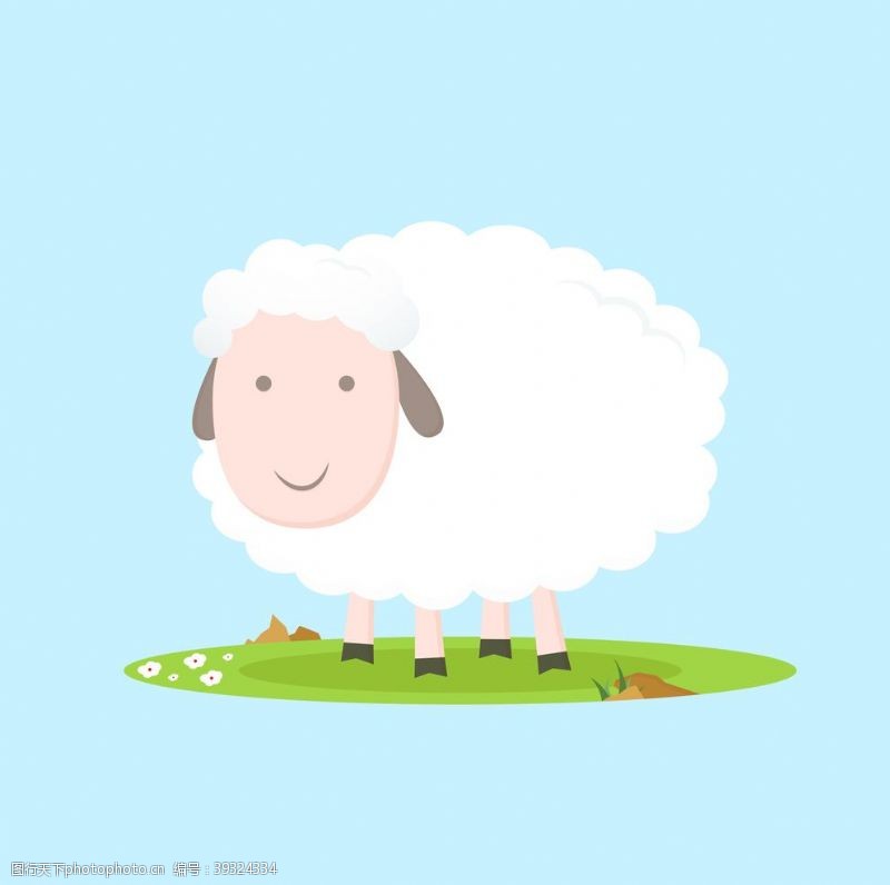 绵羊头羊卡通羊手绘羊动物图片