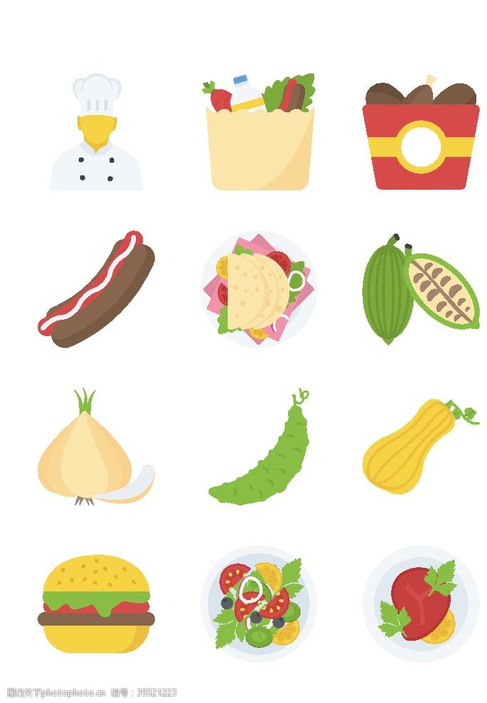 水果蔬菜图标美食饮食图标图片