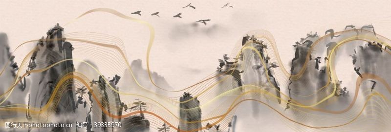共享分素材中国风山图片