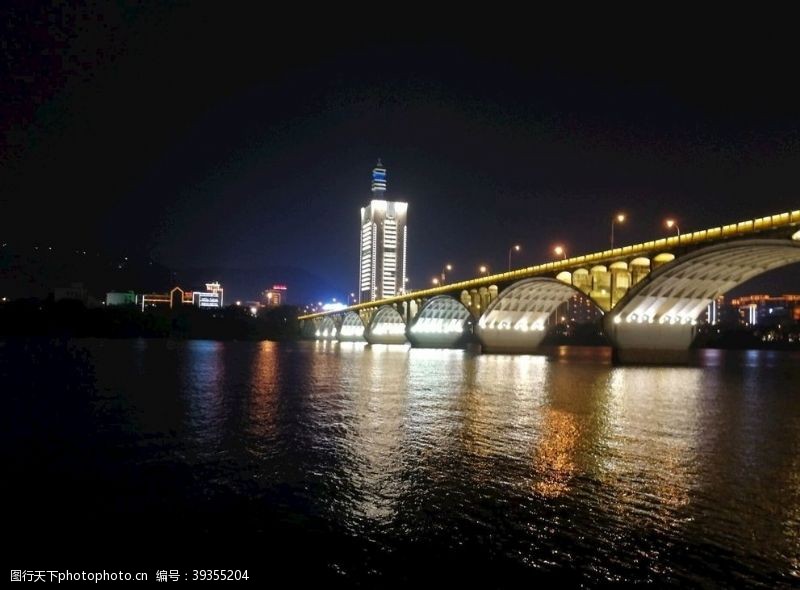 国内风光原创长沙大桥夜景图片