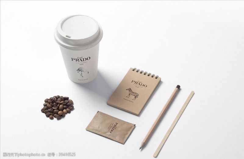 简约咖啡杯素材包茶叶包装VI设计图片