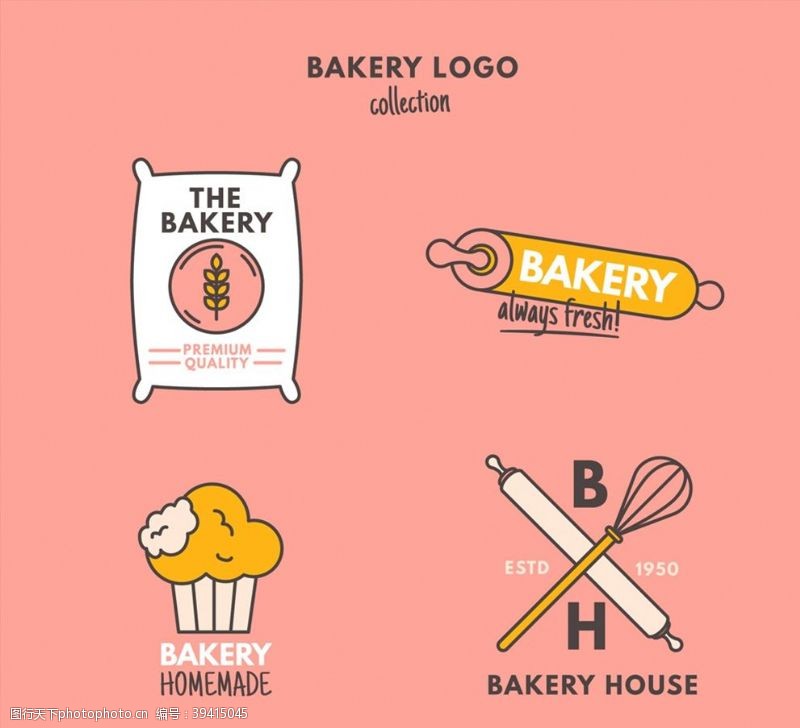 烘培标志创意面包店标志图片