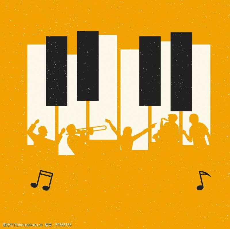 流行音乐海报钢琴图片