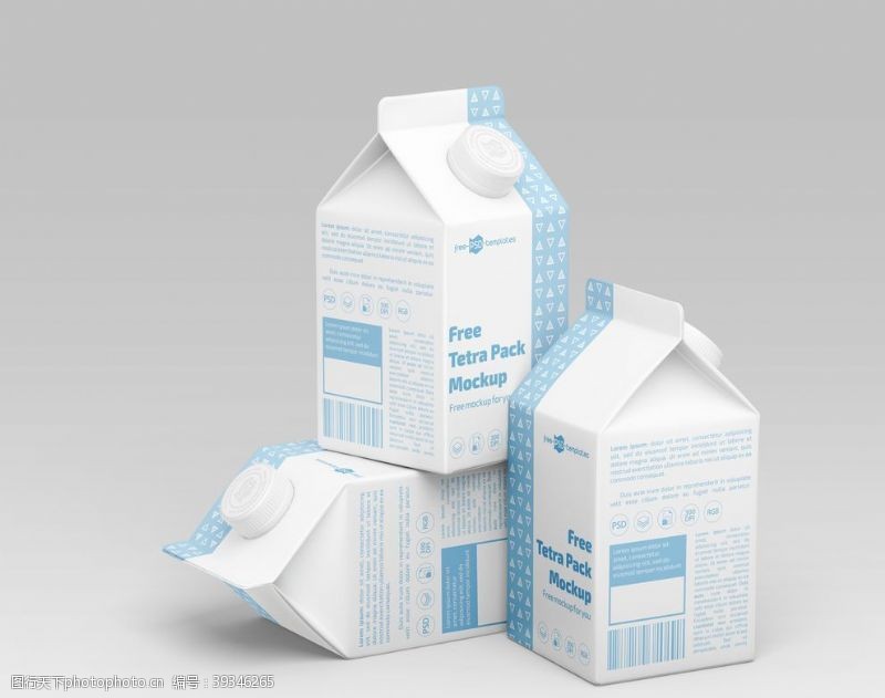 展示模板牛奶包装样机图片