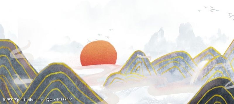 共享分素材山中国风图片