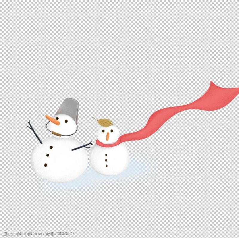 psd节日素材雪人图片