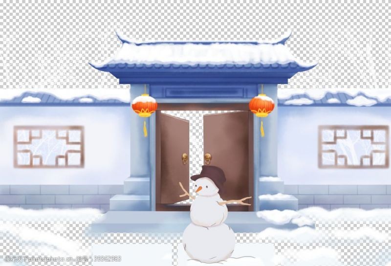 节日素材雪人图片