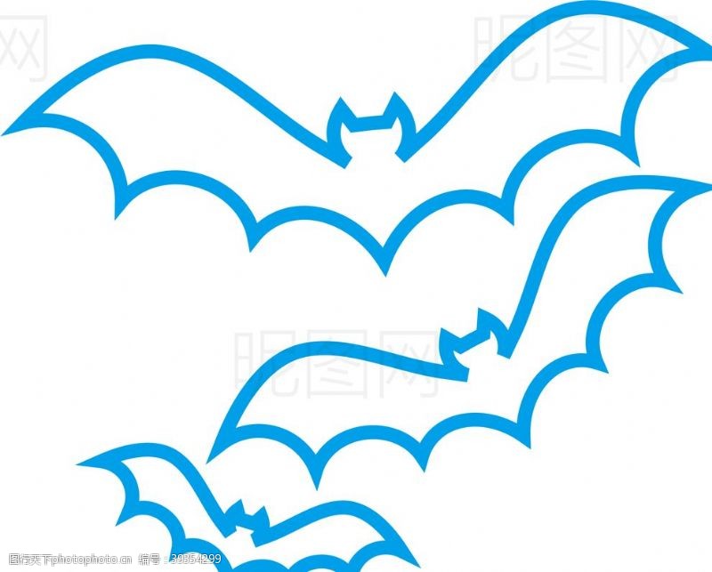 蓝色小精灵蝙蝠图片