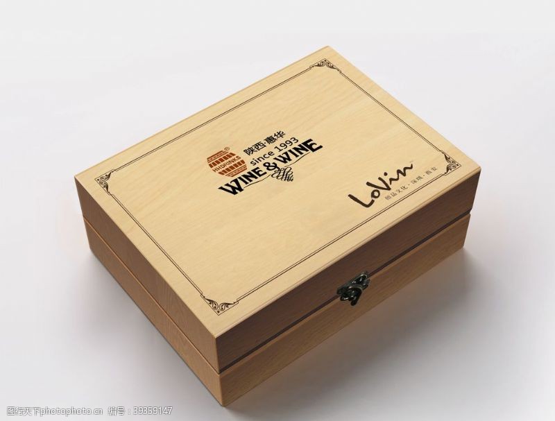 藏红包惠华进口红酒大木盒效果图图片