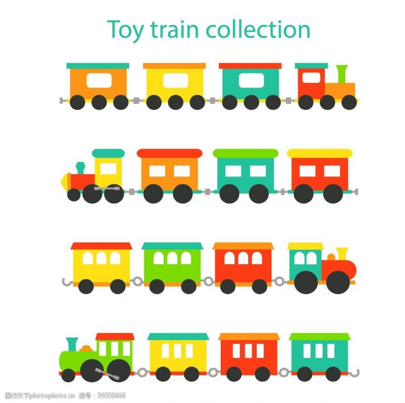 卡通铁路火车幼儿园素材图片