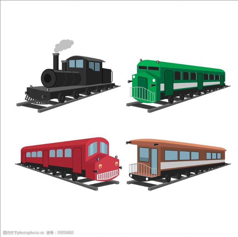 铁轨火车幼儿园素材图片
