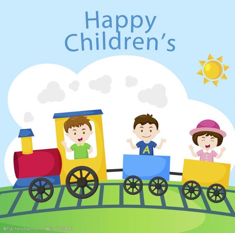 儿童小火车火车幼儿园素材图片