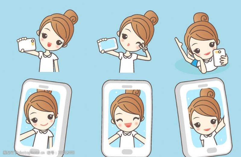 韩国模板精致女孩美容护肤瑜伽图片