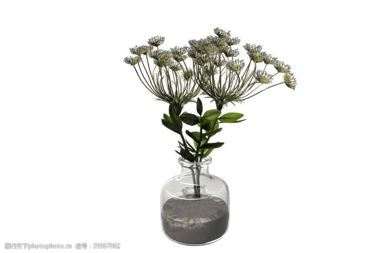 max菊花花瓶3d模型图片