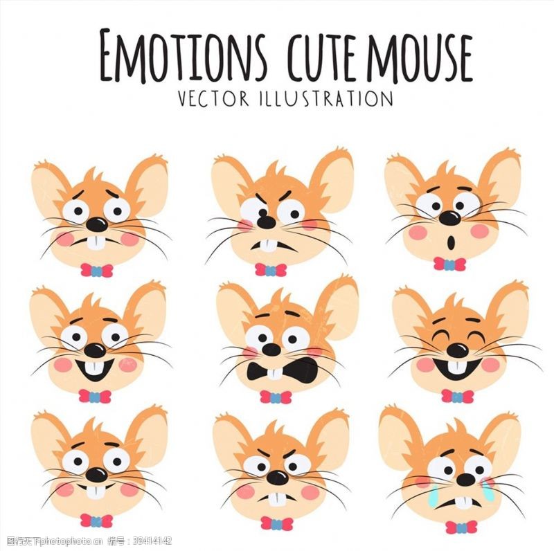 惊讶卡通老鼠表情图片