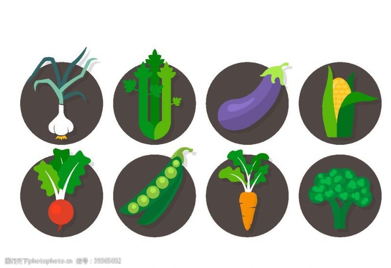 豌豆矢量素材卡通蔬菜图片