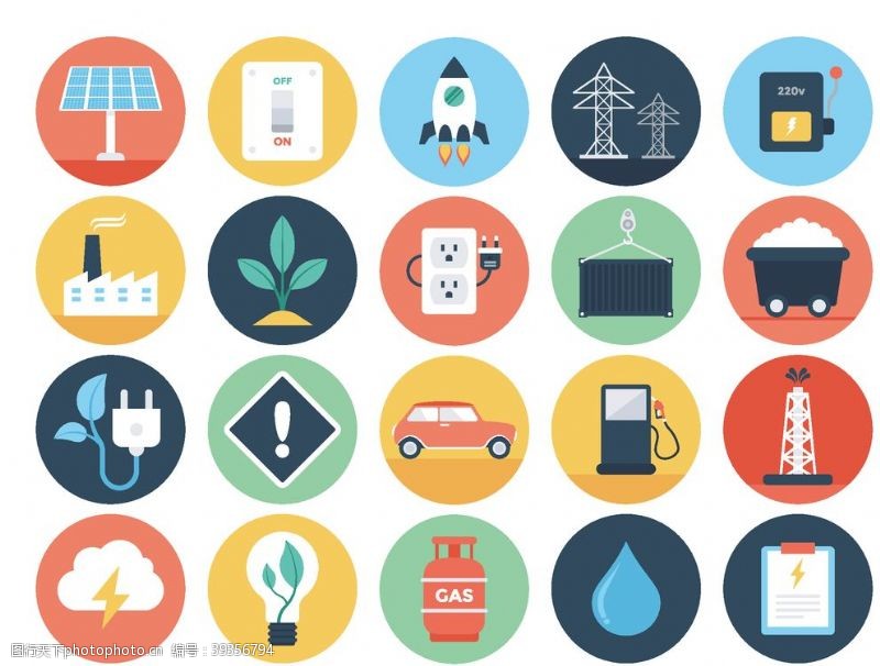 新能源标志生态图标图片