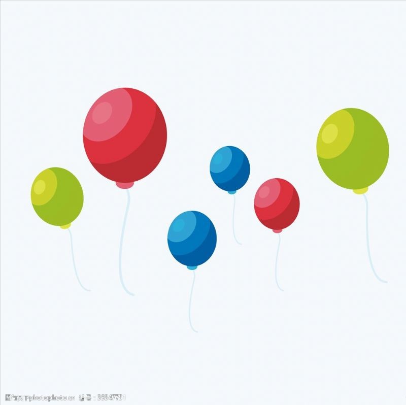 适量矢量气球元素图片