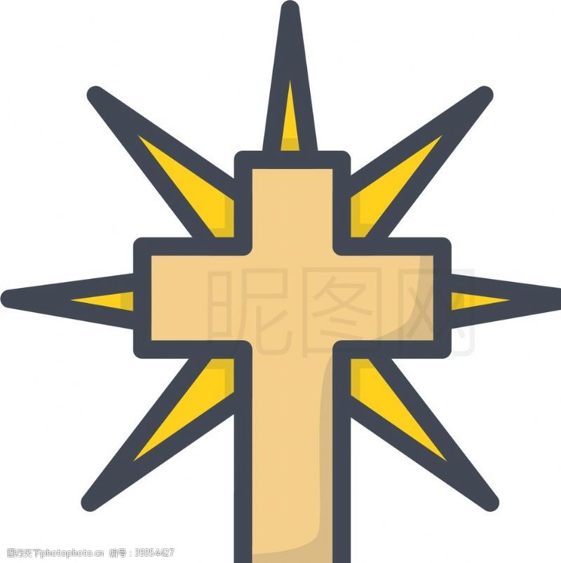 矢量音符十字架图片