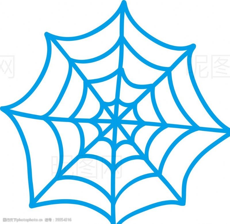 蓝色小精灵蜘蛛网图片