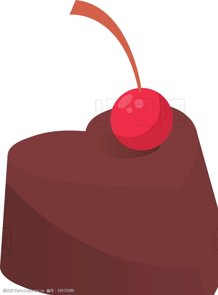 红樱桃蛋糕图片
