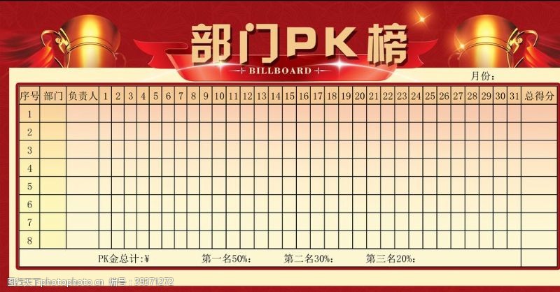 业绩榜公司企业部门PK榜龙虎榜业绩展图片