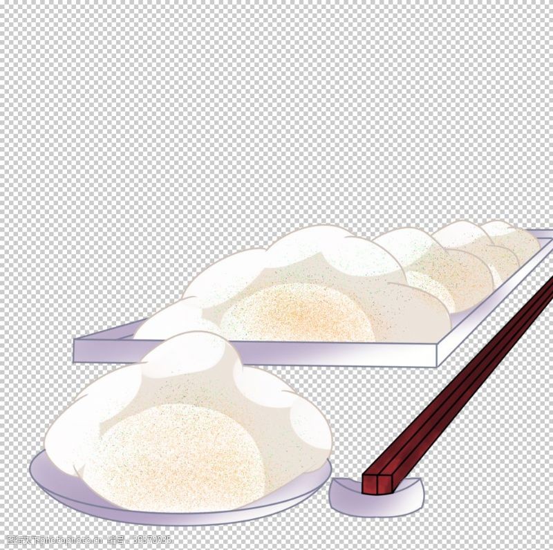 节日素材手绘饺子素材图片