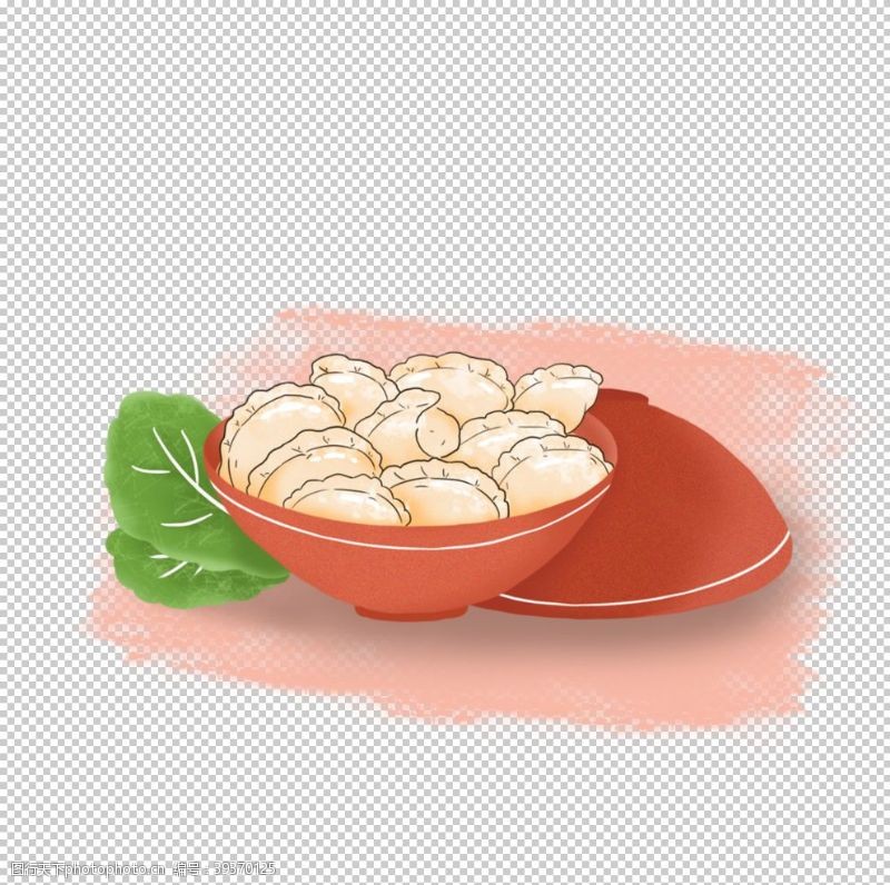 手绘报手绘饺子素材图片