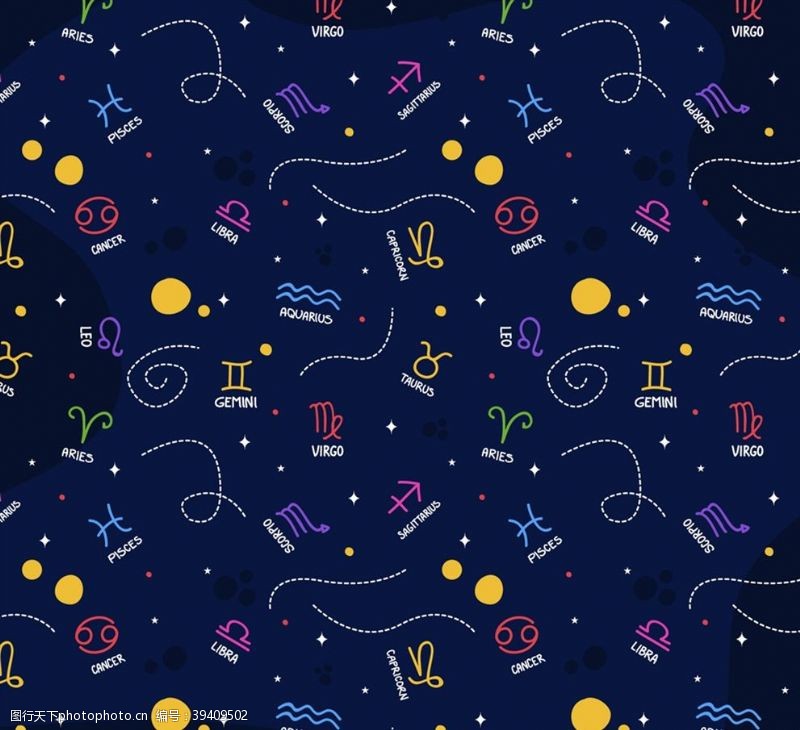 金牛座太空星座标志背景图片