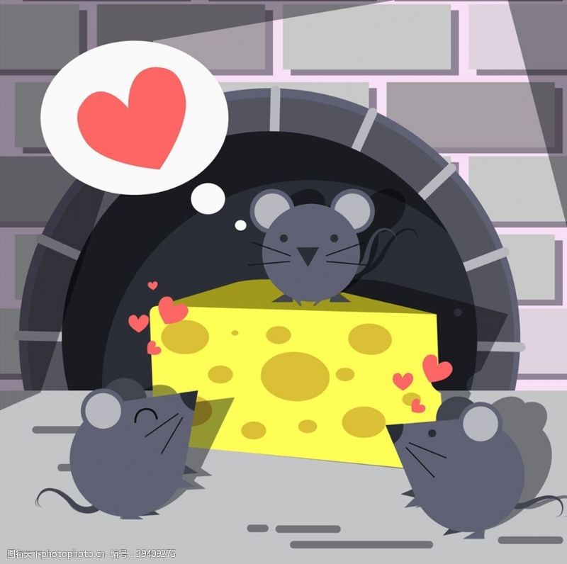 老鼠卡通偷奶酪的老鼠图片