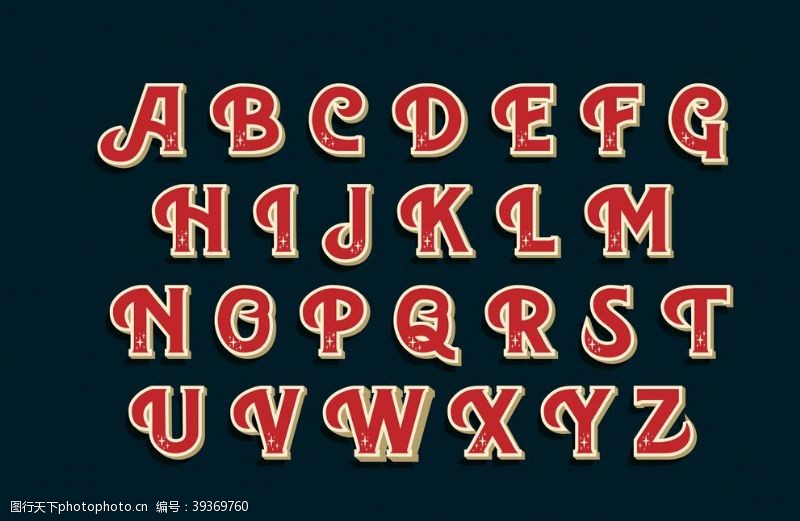 炫酷字体英文字母数字图片