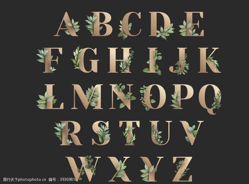 大写字母英文字母数字图片