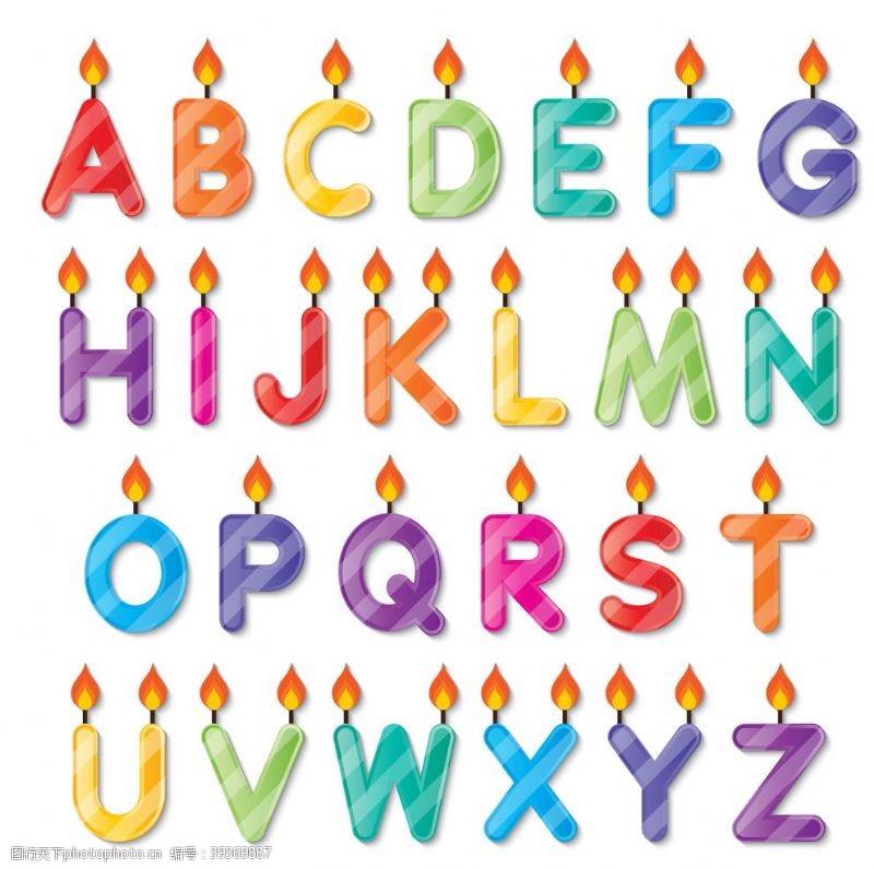儿童艺术字英文字母数字图片
