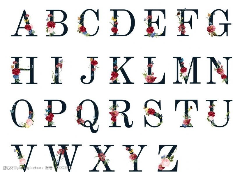 大写字母英文字母数字图片