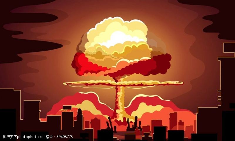 爆炸楼房城市爆炸蘑菇云图片
