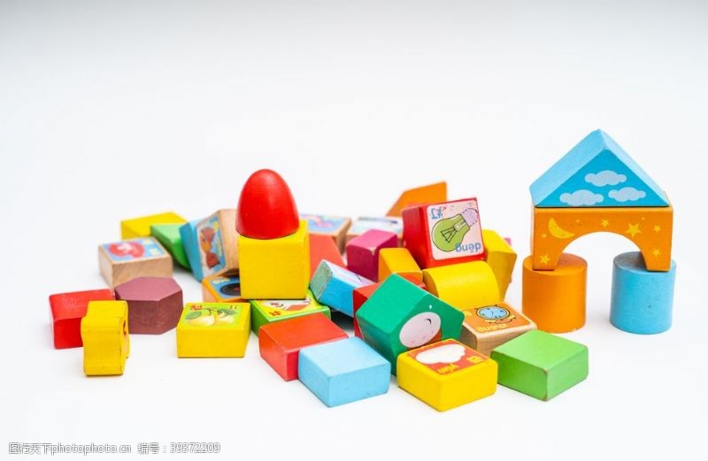儿童积木玩具简约背景海报素材图片