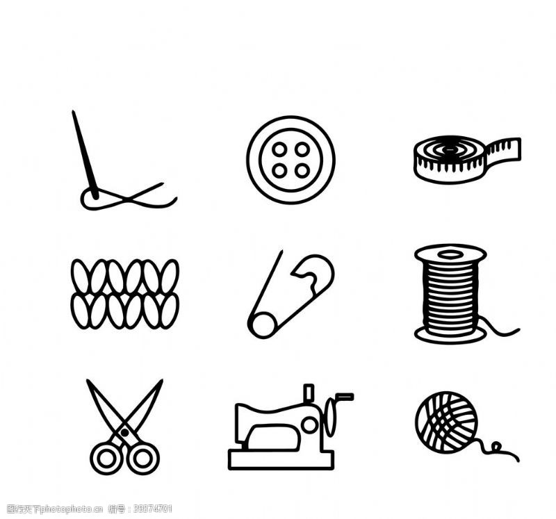 刀线缝纫图标服装icon图片
