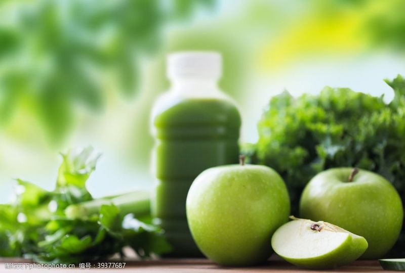 绿色清新背景健康饮食食物图片