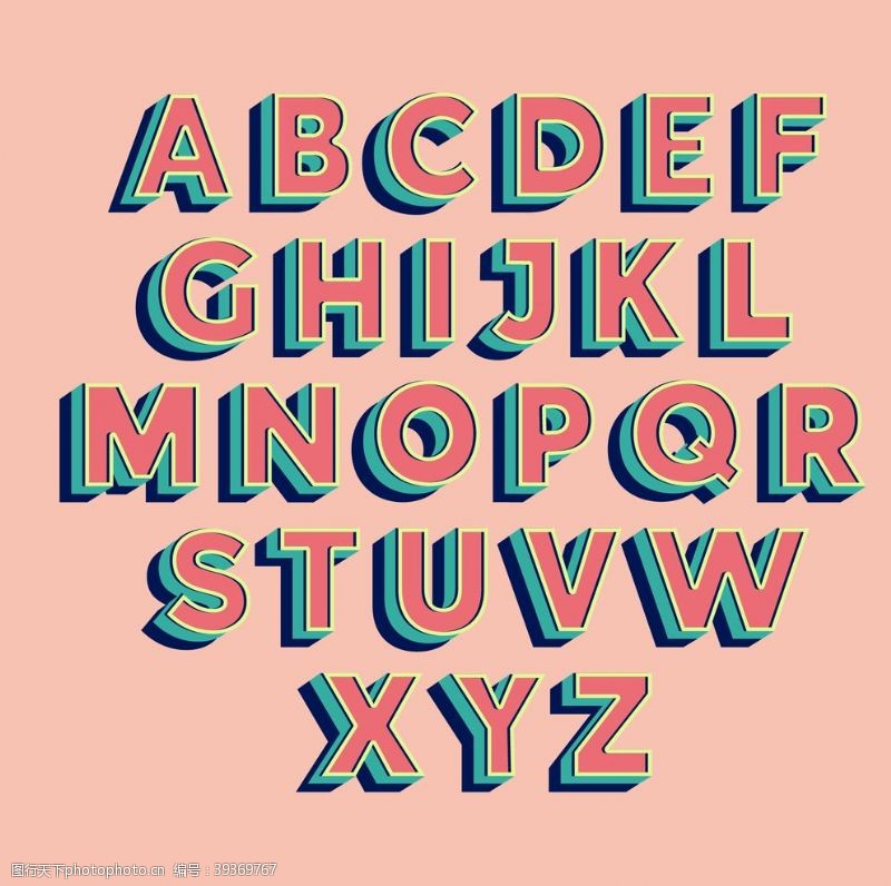 炫酷字体英文字母数字图片