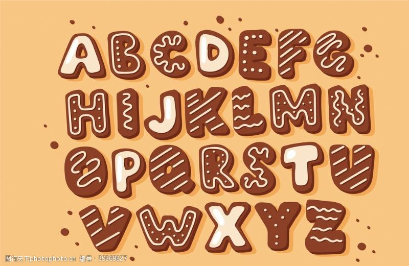 儿童字体英文字母数字图片