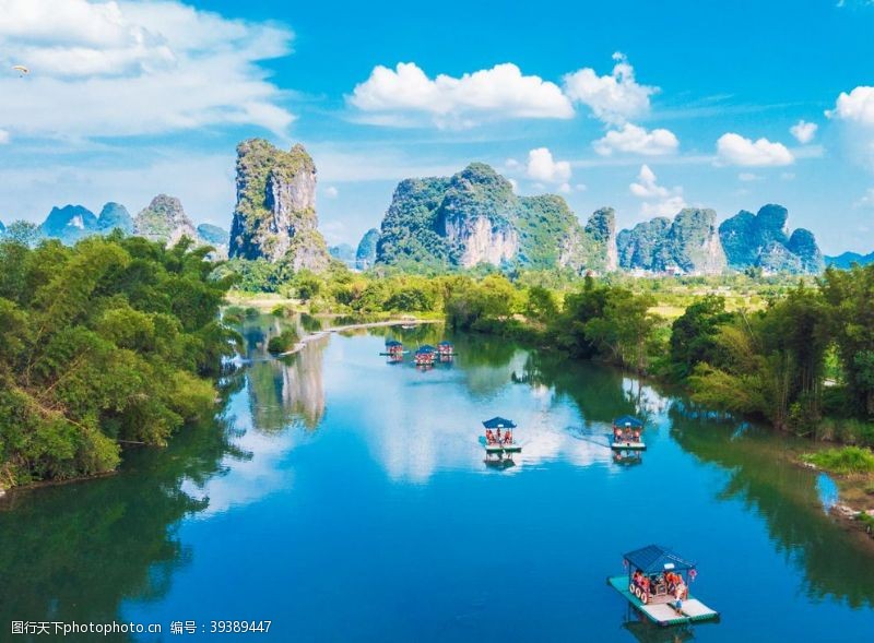 巨幅桂林山水甲天下图片